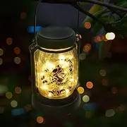 [Ninonly] Solar Garden Lights, 3 in 1 Solar Fairy Lights Outdoor Waterproof Garden Gift Hanging Solar Lantern with Stakes for Garden, Yard, Patio, Tabletop Decor