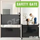 Pet Dog Baby Safety Gate Enclosure Fence Retractable Mesh Stairs 140-254CM Wide