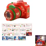 Toy Christmas Projector Cartoon Light Up Santa Claus Pattern Christmas Projection Toys-Red