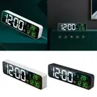 Alarm Clock LED Display Mirror Wall Clock Desk Decoration Gift for Kids
