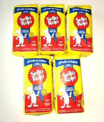 5 White Rice Arroz Sello Rojo Medium Grain Spanish PuertoRico Latino Food Recipe