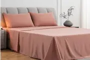 LINENOVA 2000TC Cooling Bamboo Blend Bed Sheet Set(Dusty pink)