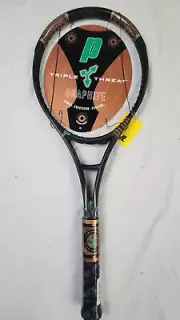 VTG NOS Prince Triple Threat Graphite Tennis Racket TC66 4 1/8" Unstrung 100 MP