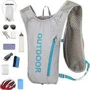 [Generic] Water Backpack | 5L Running Water Backpacks | Lightweight, Breathable, Adjustable Chest Straps Cycling Pouch for Men Women and Marathoner