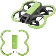 Propeller Guard Protector + Back Cover Case, for DJI, Avata 2, Silicone Protective Bumper Ring Anti-Collision (Blue Bumper Ring + Back Cover) Drone Propeller Guard(Green Bumper Ring+Back Co