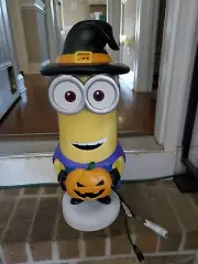 Gemmy Halloween Minion Kevin Despicable Me Witch Lighted Blowmold NEW 2024