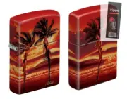 Zippo 4838 Rick Rietveld Beach Scene HULA GIRLS Sunset 540 Lighter + FLINT PACK