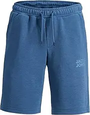 [JACK & JONES] Boys' Sweat Shorts, Ensign Blue/Print:Ensign Blue, 128