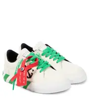 [Off-White Kids] Off-White Kids Low Vulcanized leather sneakers UK 0 green