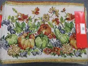 SET OF 4 TAPESTRY PLACE MATS 13x18 CHEF BIBB COLLECTION NEW PUMPKIN PATCH