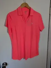 NWT WOMEN'S PUMA CLOUDSPUN FREE POLO, SIZE: XL, COLOR: IGNITE PINK HEATHER(J548)