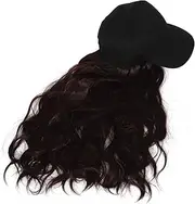 NULYLU Stylish Baseball Cap Wig with Hair Extensions for Women Integrated Design for Easy Wear Practical Sun Protection for Outdoor Activities Comfortable and Versatile Fashionable