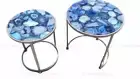 Blue Agate Table Top Agate Coffee Table Agate Side Table Agate Nesting Table top