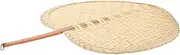 FRCOLOR Hand Woven Bamboo Summer Fan Lightweight Portable Handheld Fan for Outdoor Events Beach Parties and Home Decor Natural Handmade Design with Weaving