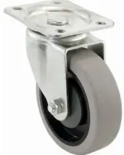 6 Pack 4-Inch Thermoplastic Swivel Plate Caster F25656