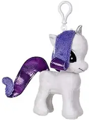 Aurora World My Little Pony Clip-On Rarity Pony Plush, 4.5"