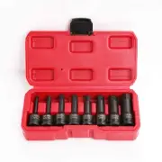 1/2" Drive Impact Socket Hex Bits | 8pc SAE Set Standard Long Air Allen Driver