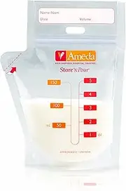 Ameda Store N Pour Breast Milk Storage Bags, 40-Count