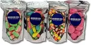 Freezing in the Highlands Freeze Dried Candy – Delicious 4-Pack Assorted Freeze Dried Lollies – Variety Pack Freeze Dry Candy Includes Watermelons, Sour Worms, Red Rippers, Freeze Dried Skittles