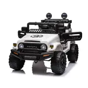 12V 4WD Licensed Toyota Land Cruiser FJ40 Ride-on Car with Remote - White - POSHO