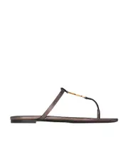 Saint Laurent Cassandra Logo Plaque Slides 37.5,36,38.5,39,40,36.5 Brown