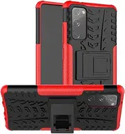 [COTDINFOR] Case for Samsung Galaxy S20 FE 5G,Galaxy S20 FE 5G Case Heavy Duty with Kickstand Dual Layer Drop Protection Shockproof Hard Phone Case for Samsung Galaxy S20 FE 5G / S20 Lite. Hyun Red