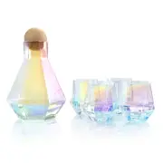 Wine Decanter Set with Four Glasses - Premium Wine & Whiskey Decanter Sets fo...