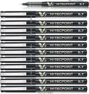 Pilot BX V7-B Hi-Tecpoint 0.7mm Fine Rollerball Pen, Black (BX V7-B) - Pack of 12