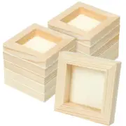 10 Pack 4x4 Inch Unfinished Square Wood Panels Blank Canvas Boards for Painting