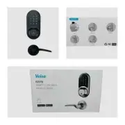 NWT Veise Smart Lock w/ Handle Lever RZ07B, Matte Black (App, Fingerprint, Etc)