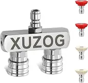 Pressure Washer Tips, 2-in-1 Pressure Washer Nozzle Tips, Dual Power Washer Nozzle with 4PCS Pressure Washer Spray Nozzles(0,40 Degree), 1/4 Inch Quick Connect, 5000 PSI