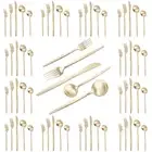 Matte Champagne Gold Silverware Set, 60-Piece Stainless Steel Flatware set, S...