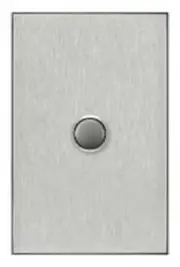 Clipsal SATURN PUSH BUTTON SWITCH 1-Gang 20A 250V LED Indicator, Horizon Silver