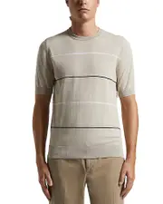 Peserico Short Sleeve Striped Tee