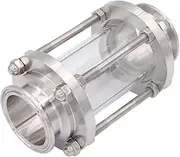 DERNORD in-Line Sight Glass with Clamp End,Flow Sanitary Straight Sight Glass SUS316 2 Inch Tri Clamp Type (Flow Pipe OD 51MM)