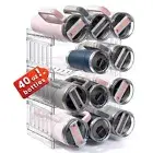 Plastic Water Bottle Organizer Stackable Wine Racks Countertop