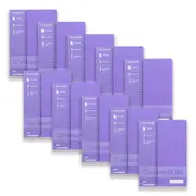 10x Colourhide PP Writing Notebook w/Ruler A4 School Stationery 120-Pgs Lavender