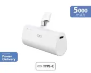Powerbank 5000mAh USB-C PD Integrated Connector White