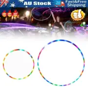 Detachable LED Light-Up Exercise Fitness Hoop Lose Weight Colour Changing AU
