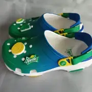Crocs x Sprite All Terrain Clogs Comfort Sandals Green/Blue Men's Size 8 W10 NEW