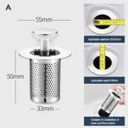Hair Trap Pop Up Drain Filter Sink Strainer for Bathroom Accessory