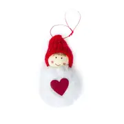 3 PCS Christmas Tree Plush Mini Doll Ornament, Specification: White Plush Love