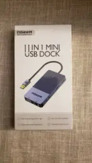 QGeem 11 in 1 Mini USB 3.0 Docking Station D3908 Portable Triple Disply