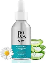 No B.S. (No Bad Stuff) Rejuvenating Niacinamide Serum with Hyaluronic Acid & Chamomile Extract, Dark Spot Remover, Vitamin B3, Age Defying Skin Serum for Acne & Hyperpigmentation, 1 FL Oz