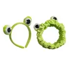 Wash Face Makeup Headband for Frog Eyes Elastic Hair Hoop Plush Wrapped Ban