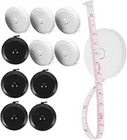 Tofficu 10Pcs Mini Retractable Tape Measure Durable Body Measurement Tape with Dual Sided Marks for Sewing Cutting and Waist Measurement Practical Measuring Tool
