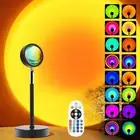 Sunset Lamp Projector, Rainbow Projection Led Lights with Remote, 16 Colors Mult