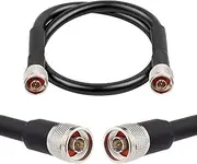 MOOKEERF-400 Cable N Male to Male,2ft N Cable N Male Cable N Coax Cable,KMR400 Coaxial Cable 50ohm for Antenna,WiFi Router,Signal Booster,Amplifier, Black