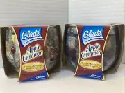 2 Glade APPLE CINNAMON Thomas Kinkade Candles 4 ounce