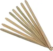 GLEAVI 8pcs Bamboo Fan Grip Ergonomic Polished Handle for Hand Fans Smooth Finish for Comfortable Crafting for Custom Projects for Parties and Events
